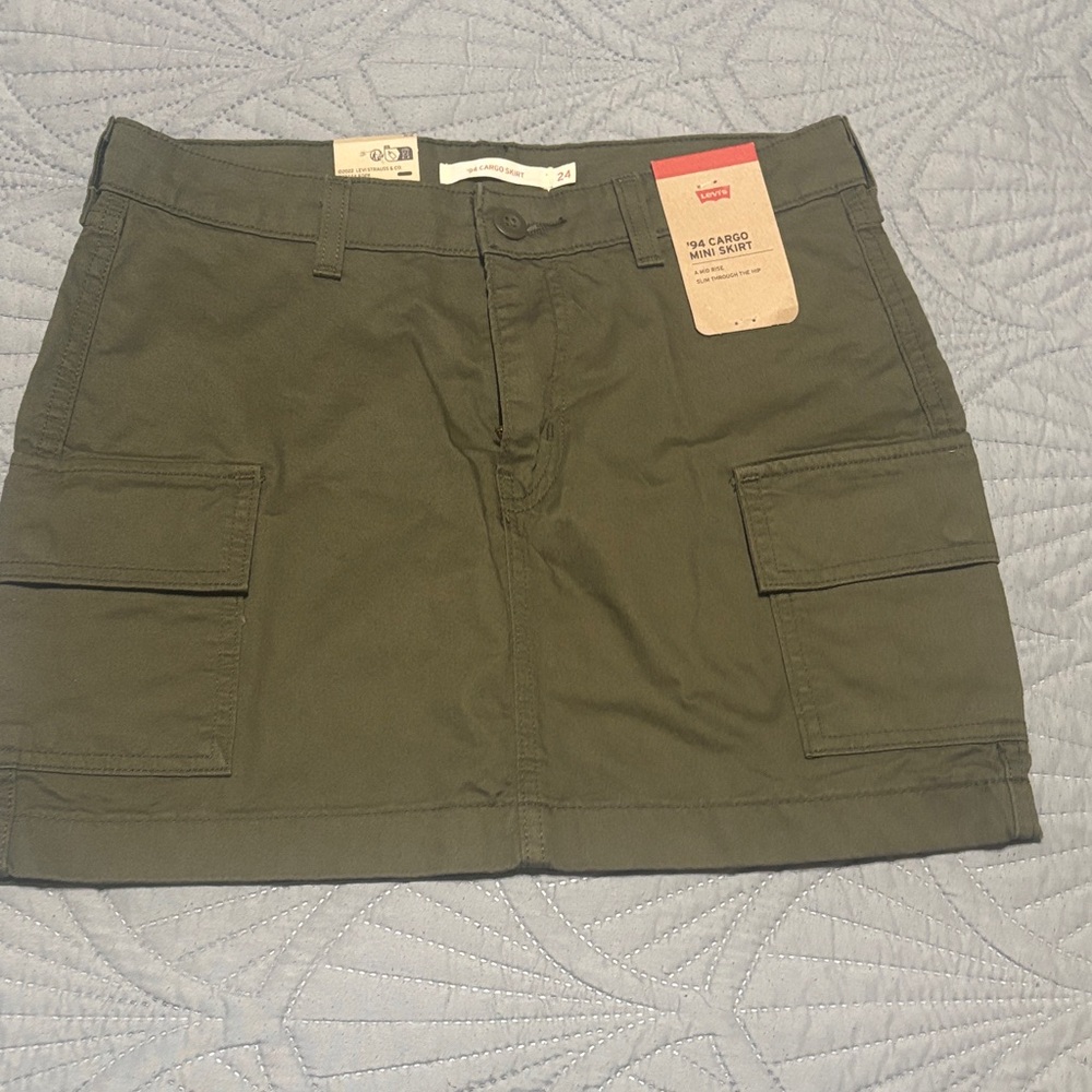 Levi's Green Cargo Mini Skirt